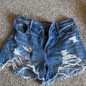 American Eagle Outfitters Ripped Blue Jean Shorts